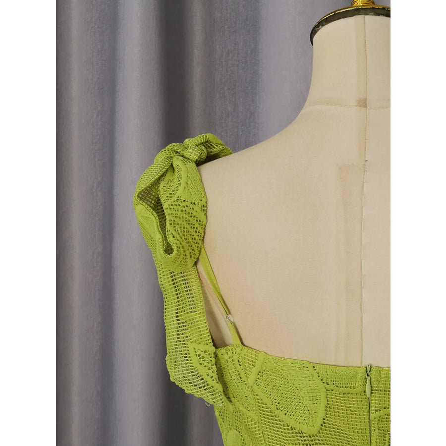 Sweetheart Neck Tie-Strap Dress Apparel and Accessories
