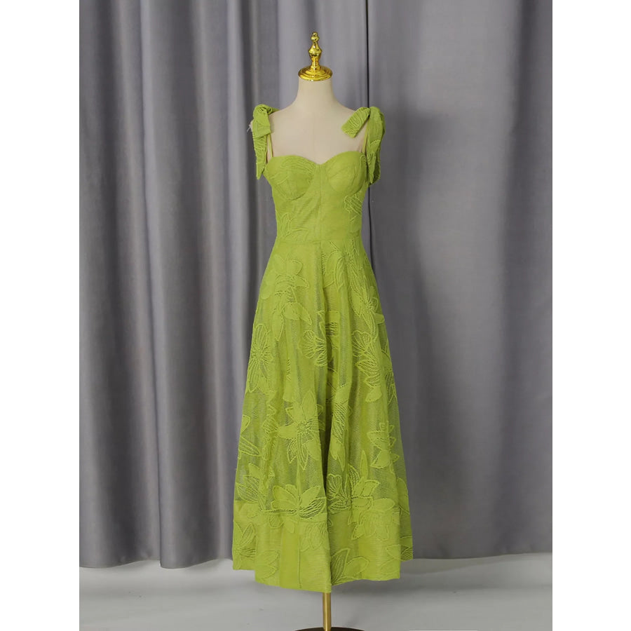 Sweetheart Neck Tie-Strap Dress Apparel and Accessories