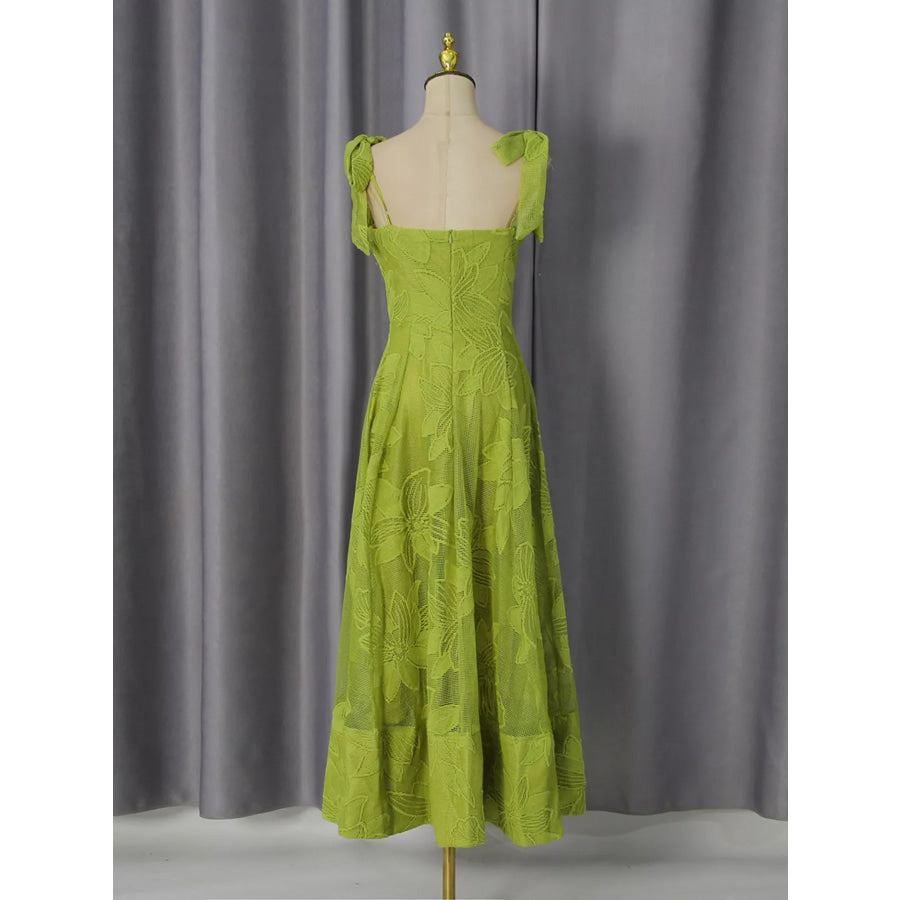 Sweetheart Neck Tie-Strap Dress Apparel and Accessories
