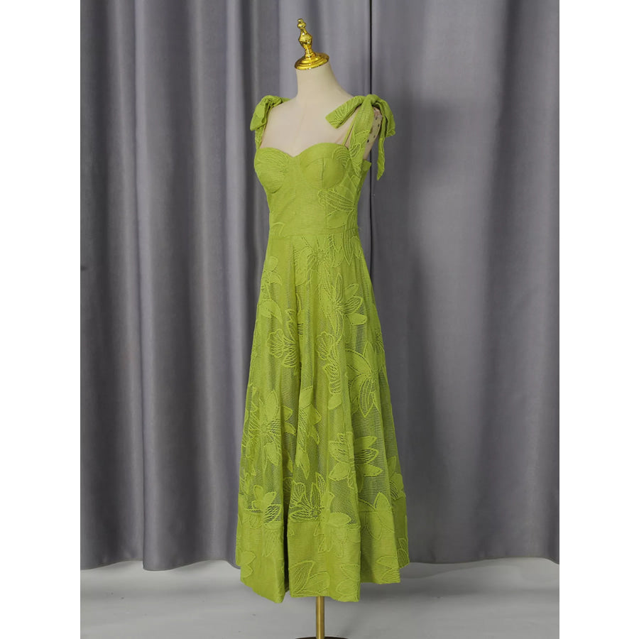 Sweetheart Neck Tie-Strap Dress Apparel and Accessories