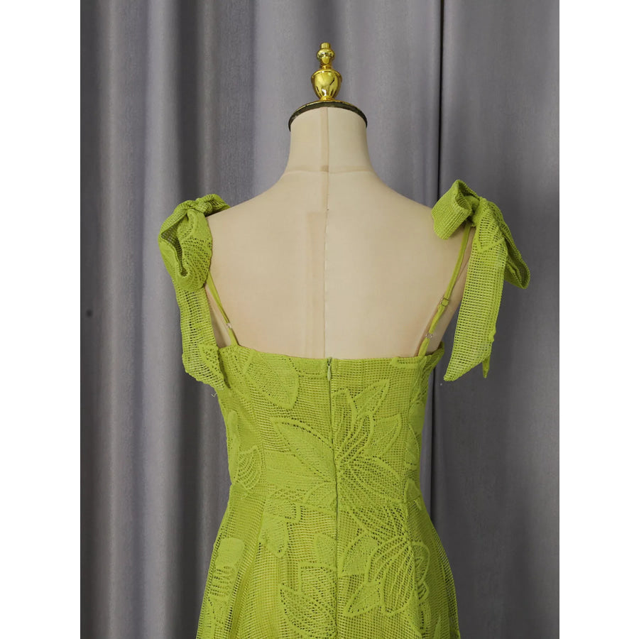 Sweetheart Neck Tie-Strap Dress Apparel and Accessories