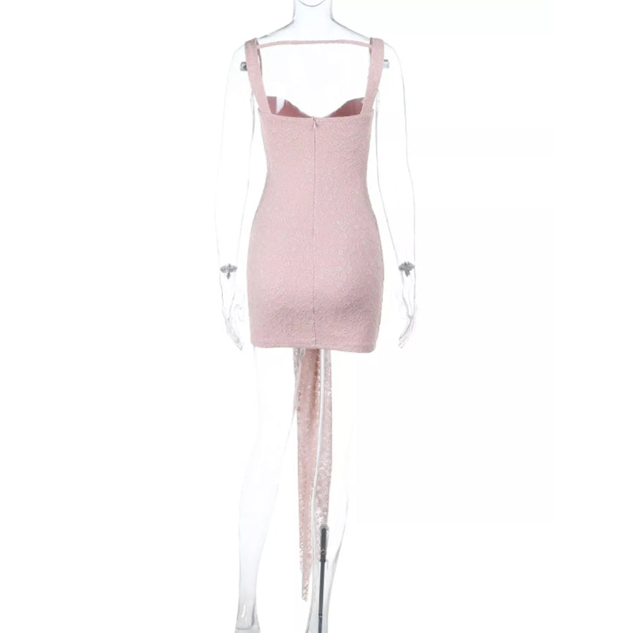 Sweetheart Neck Wide Strap Mini Dress Apparel and Accessories