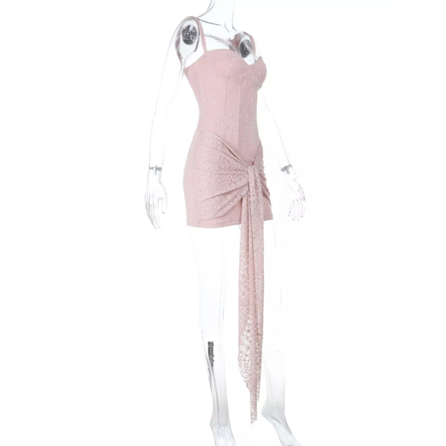 Sweetheart Neck Wide Strap Mini Dress Apparel and Accessories
