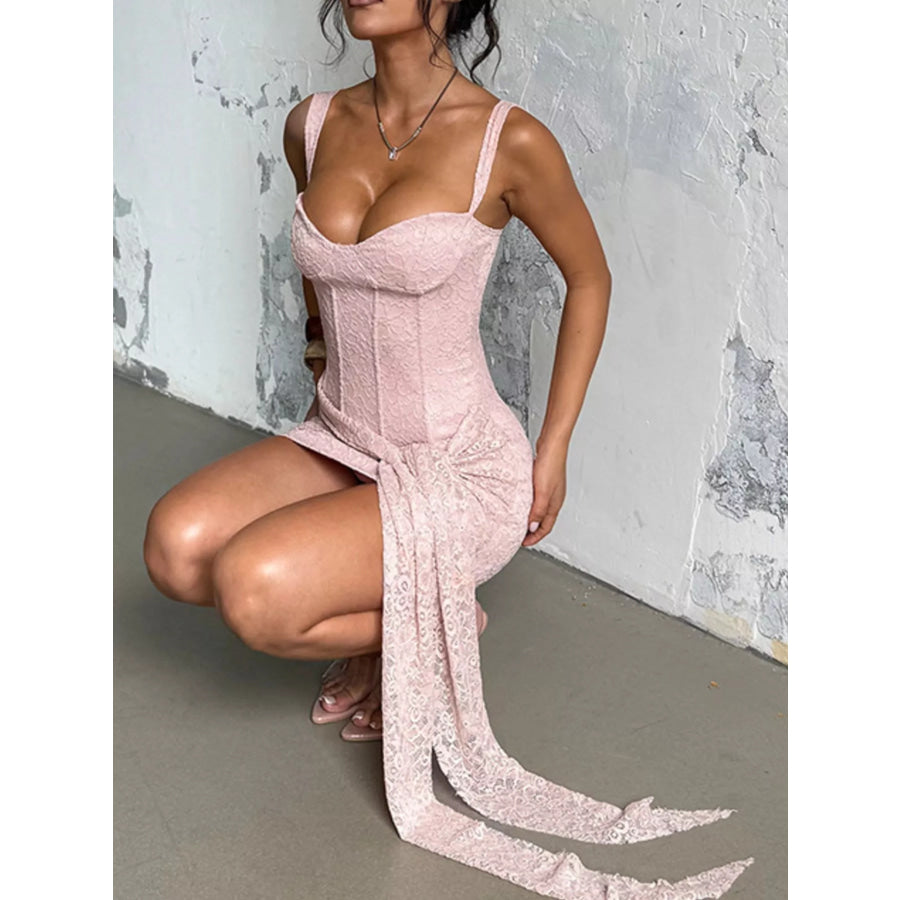 Sweetheart Neck Wide Strap Mini Dress Apparel and Accessories