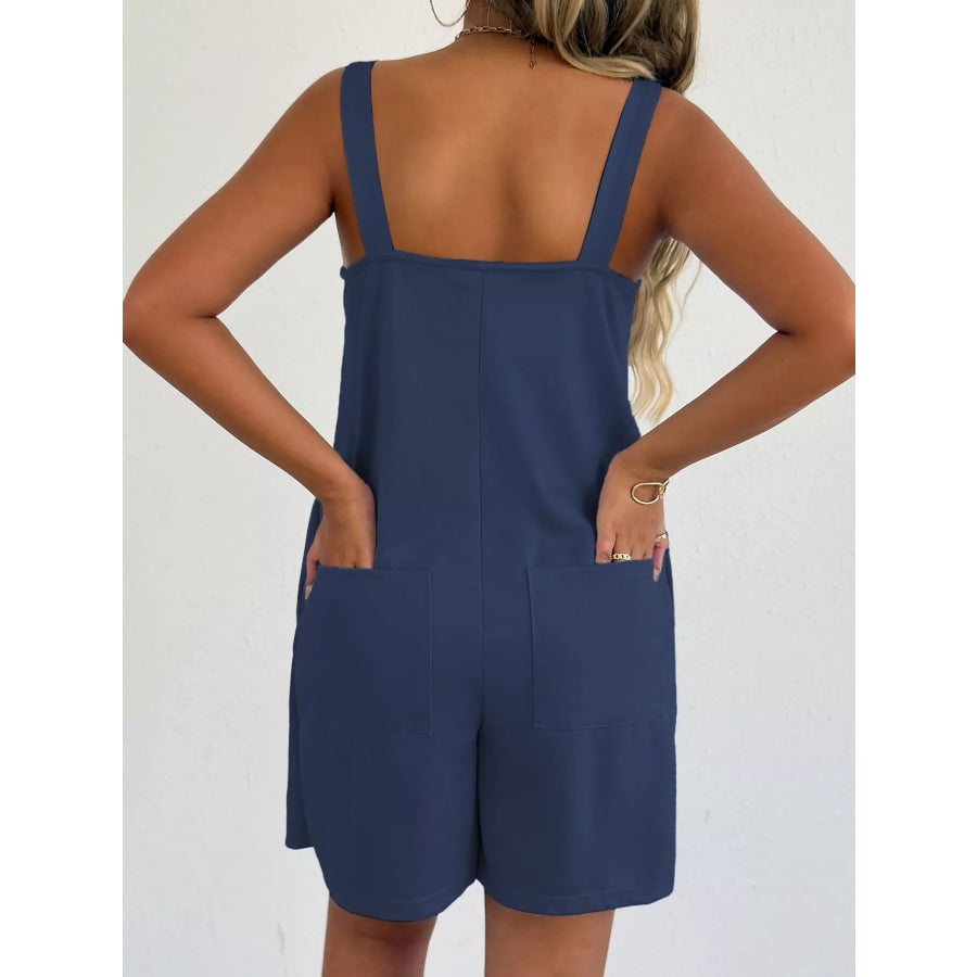 Sweetheart Neck Wide Strap Romper Apparel and Accessories