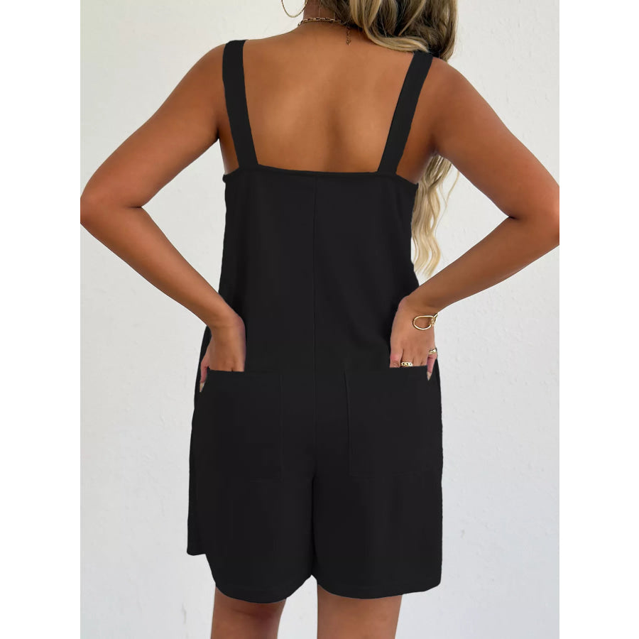 Sweetheart Neck Wide Strap Romper Apparel and Accessories