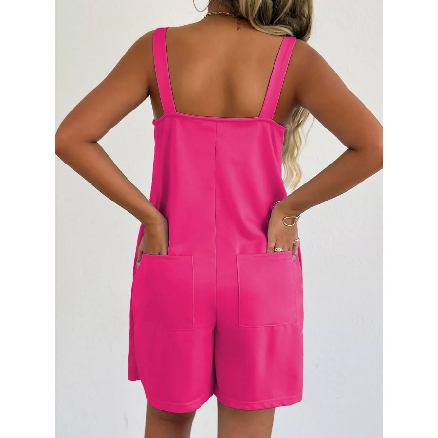 Sweetheart Neck Wide Strap Romper Apparel and Accessories