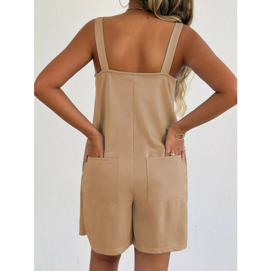 Sweetheart Neck Wide Strap Romper Apparel and Accessories