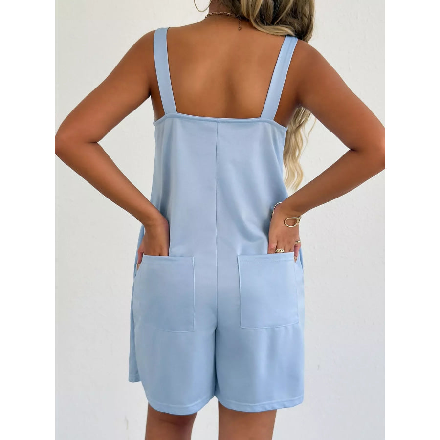 Sweetheart Neck Wide Strap Romper Apparel and Accessories