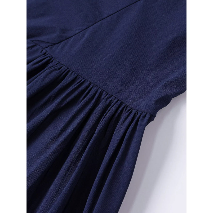 Sweetheart Neckline Long Sleeve A-Line Midi Dress Apparel and Accessories
