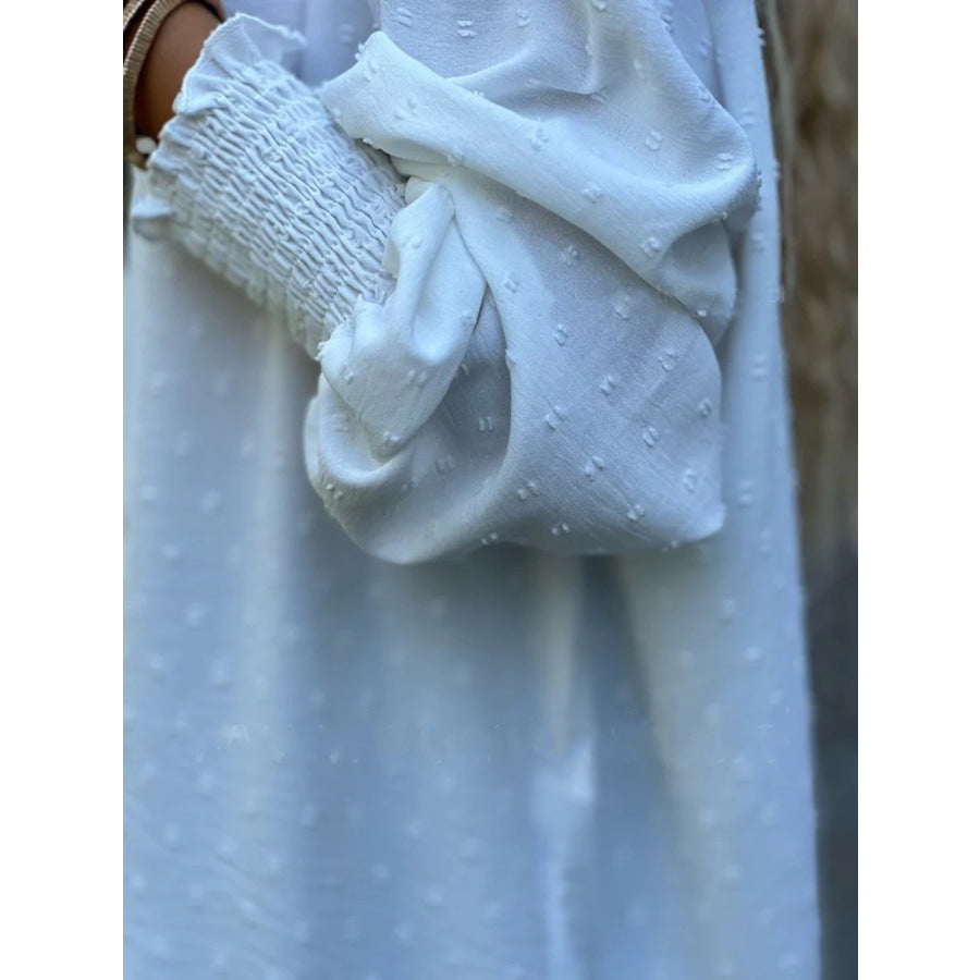 Swiss Dot Button Down Shirt Apparel and Accessories