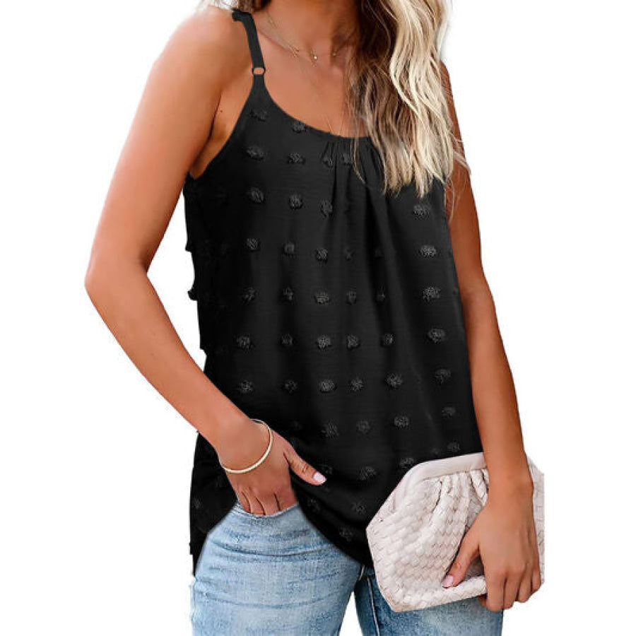 Swiss Dot Scoop Neck Cami Apparel and Accessories