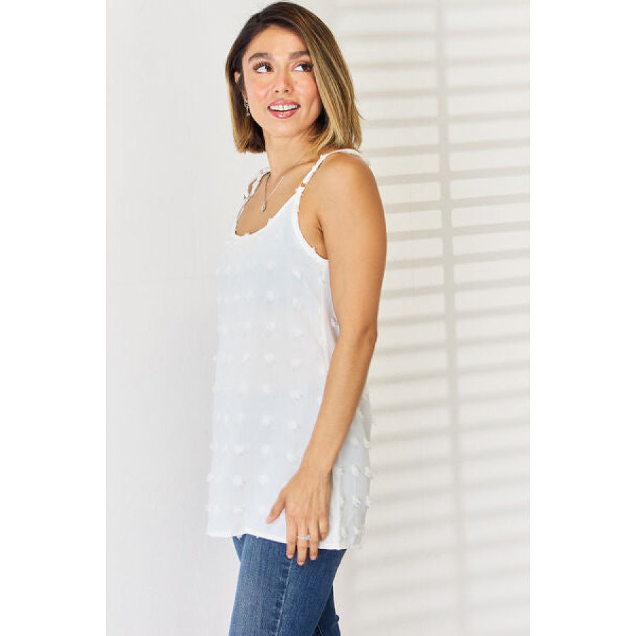 Swiss Dot Scoop Neck Cami Apparel and Accessories