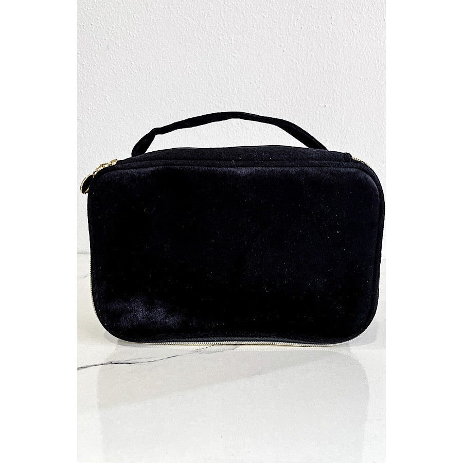 Sylvie Black Fabric Cosmetic Bag WS 600 Accessories