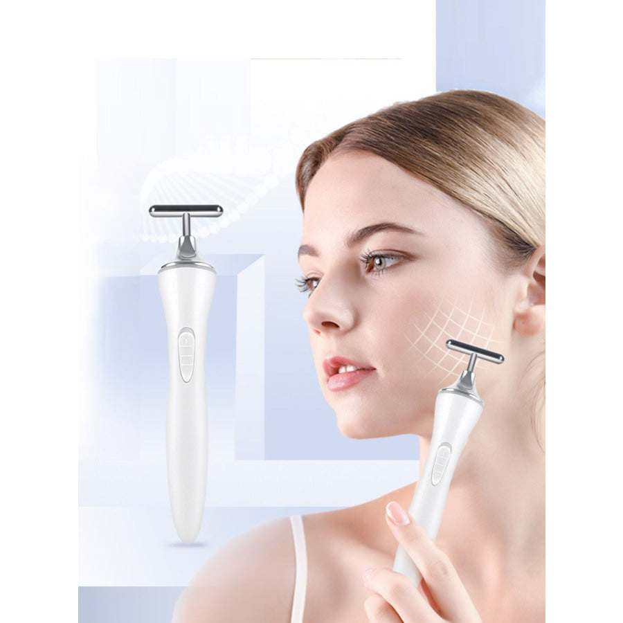 T-Shape Microcurrent Facial Massager Beauty Device White / ONESIZE Apparel and Accessories