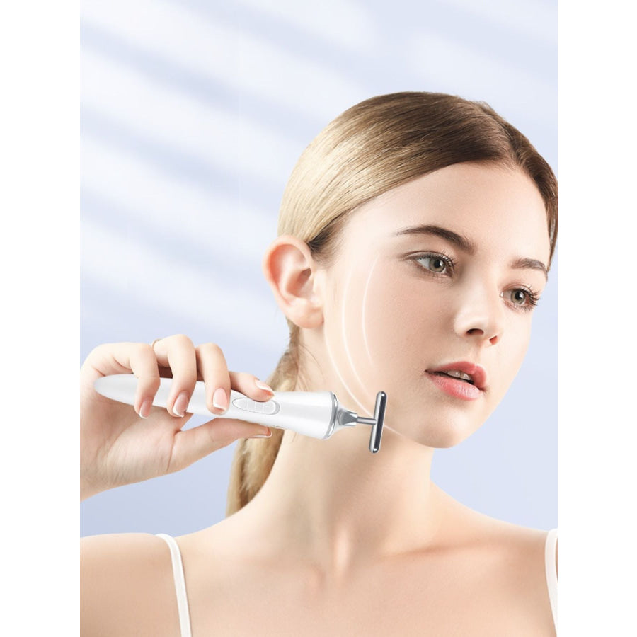 T-Shape Microcurrent Facial Massager Beauty Device White / ONESIZE Apparel and Accessories