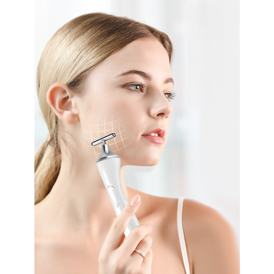 T-Shape Microcurrent Facial Massager Beauty Device White / ONESIZE Apparel and Accessories