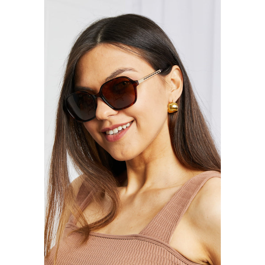 TAC Polarization Lens Full Rim Sunglasses Chestnut / One Size