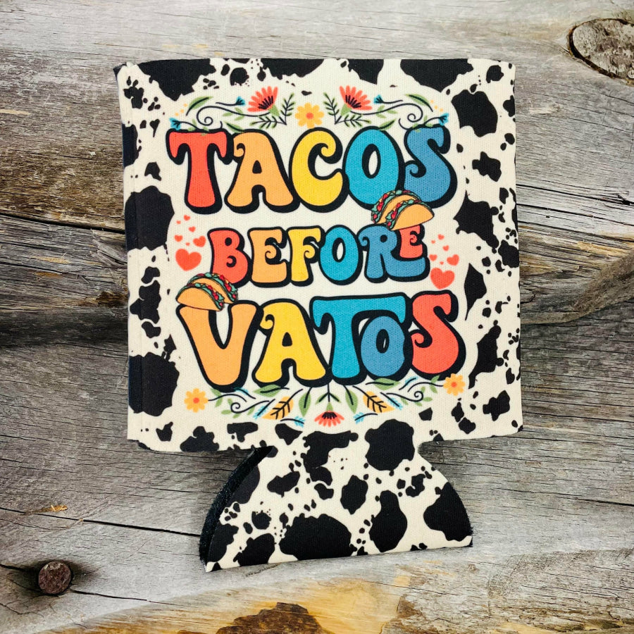 Tacos Before Vatos 12 oz Can Cooler Can Cooler