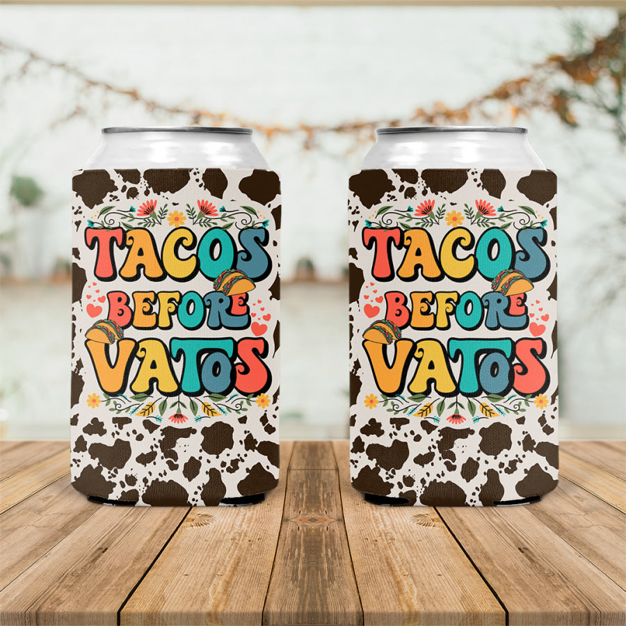 Tacos Before Vatos 12 oz Can Cooler Can Cooler