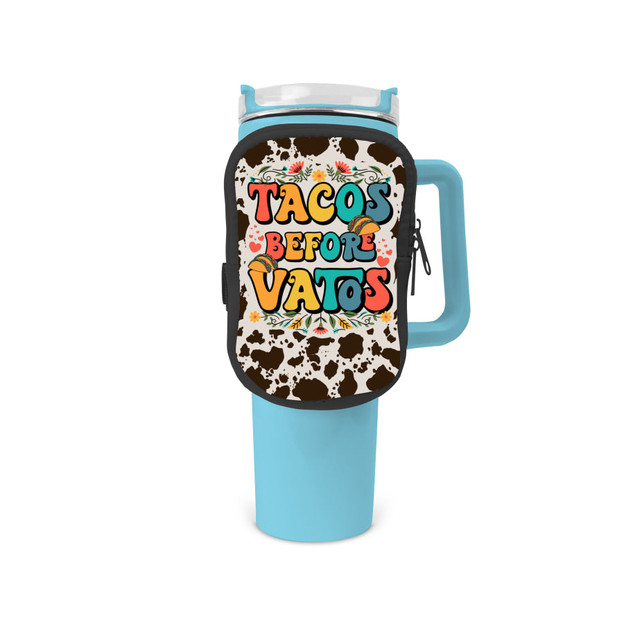 Taco’s Before Vatos Zippered Pouch/Bag For 40oz Tumbler Tumbler