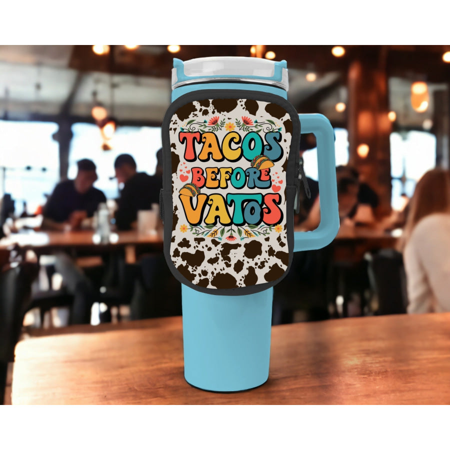 Taco’s Before Vatos Zippered Pouch/Bag For 40oz Tumbler Tumbler