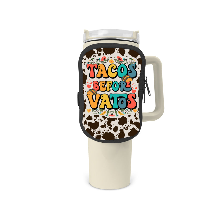 Taco’s Before Vatos Zippered Pouch/Bag For 40oz Tumbler Tumbler