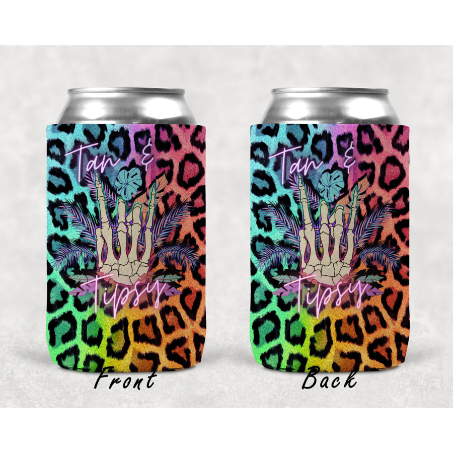 Tan &amp; Tipsy 12 oz Can Cooler Can Cooler