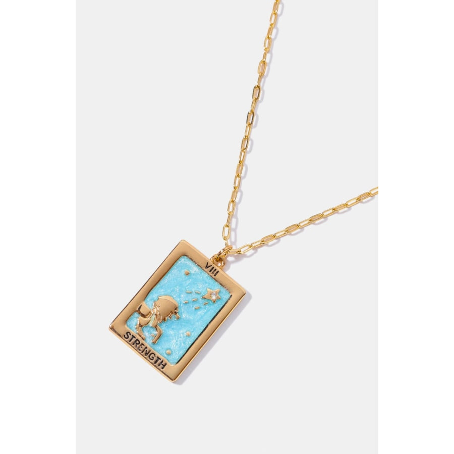 Tarot Card Pendant Copper Necklace