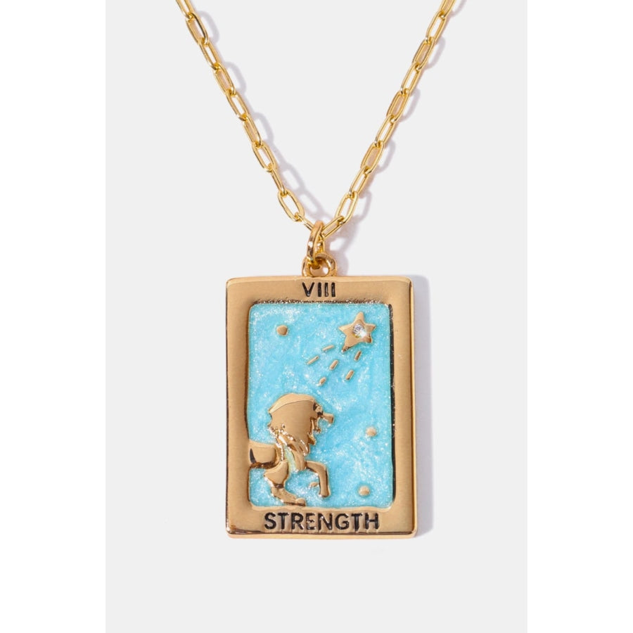 Tarot Card Pendant Copper Necklace