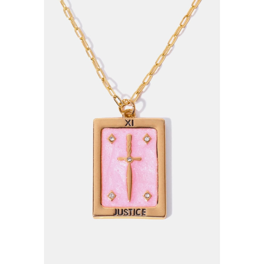 Tarot Card Pendant Copper Necklace