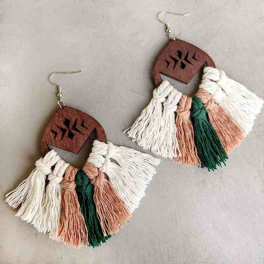 Tassel Detail Drop Earrings Style B / One Size