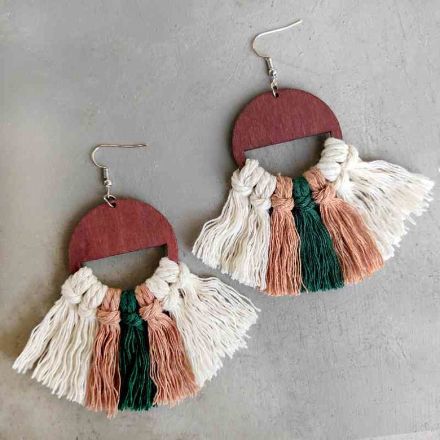 Tassel Detail Drop Earrings Style D / One Size