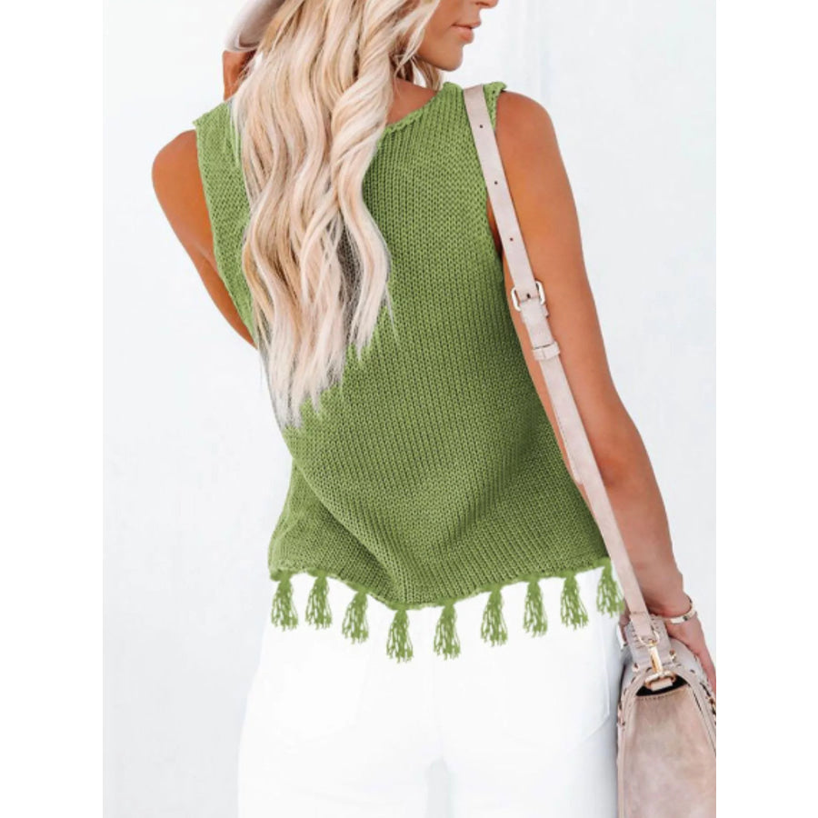 Tassel Knit Tank Apparel and Accessories