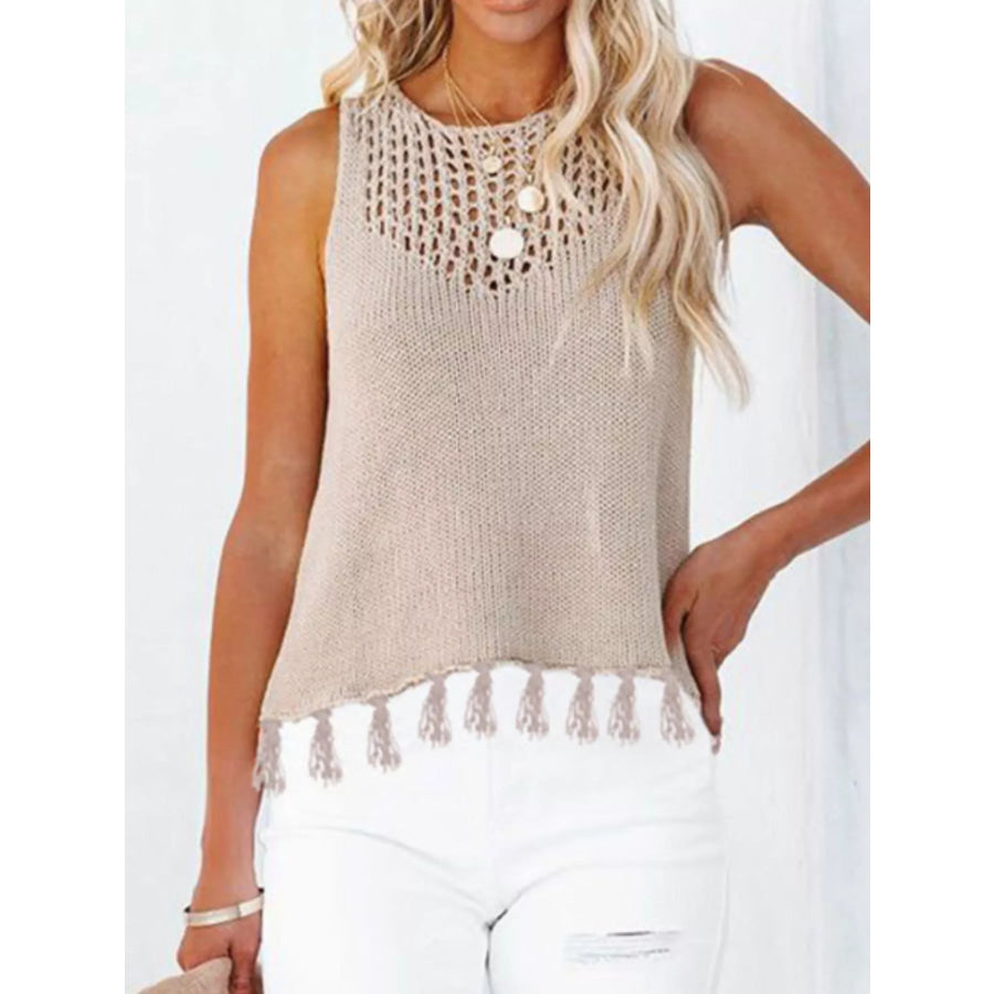 Tassel Knit Tank Apparel and Accessories