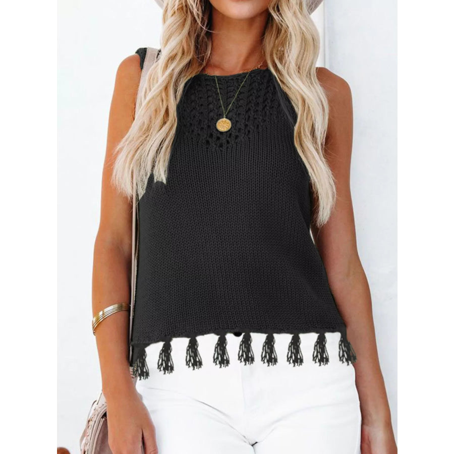 Tassel Knit Tank Apparel and Accessories