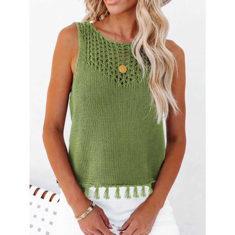 Tassel Knit Tank Apparel and Accessories