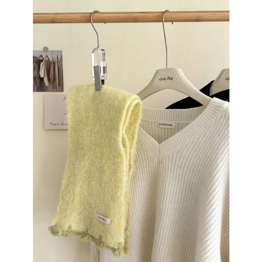 Tassel Knitted Scarf Apparel and Accessories