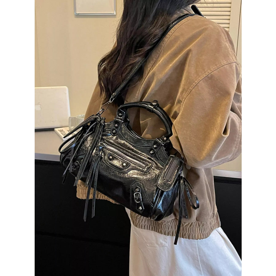 Tassel Leather Handbag Apparel and Accessories