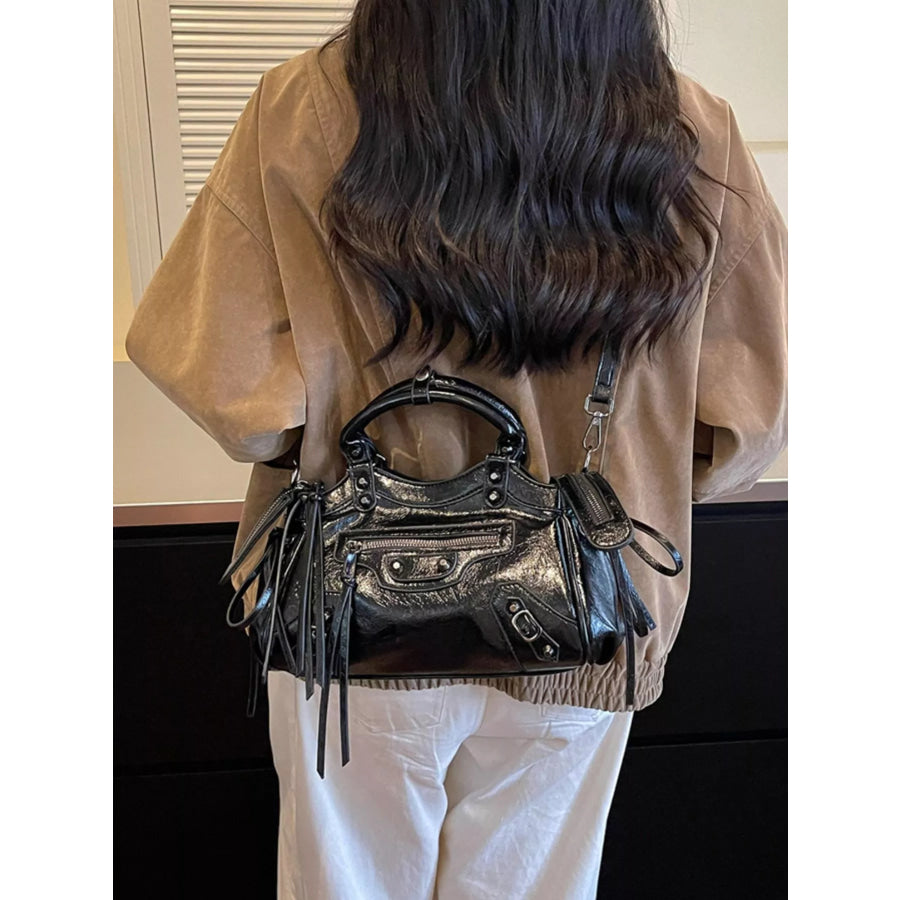 Tassel Leather Handbag Apparel and Accessories