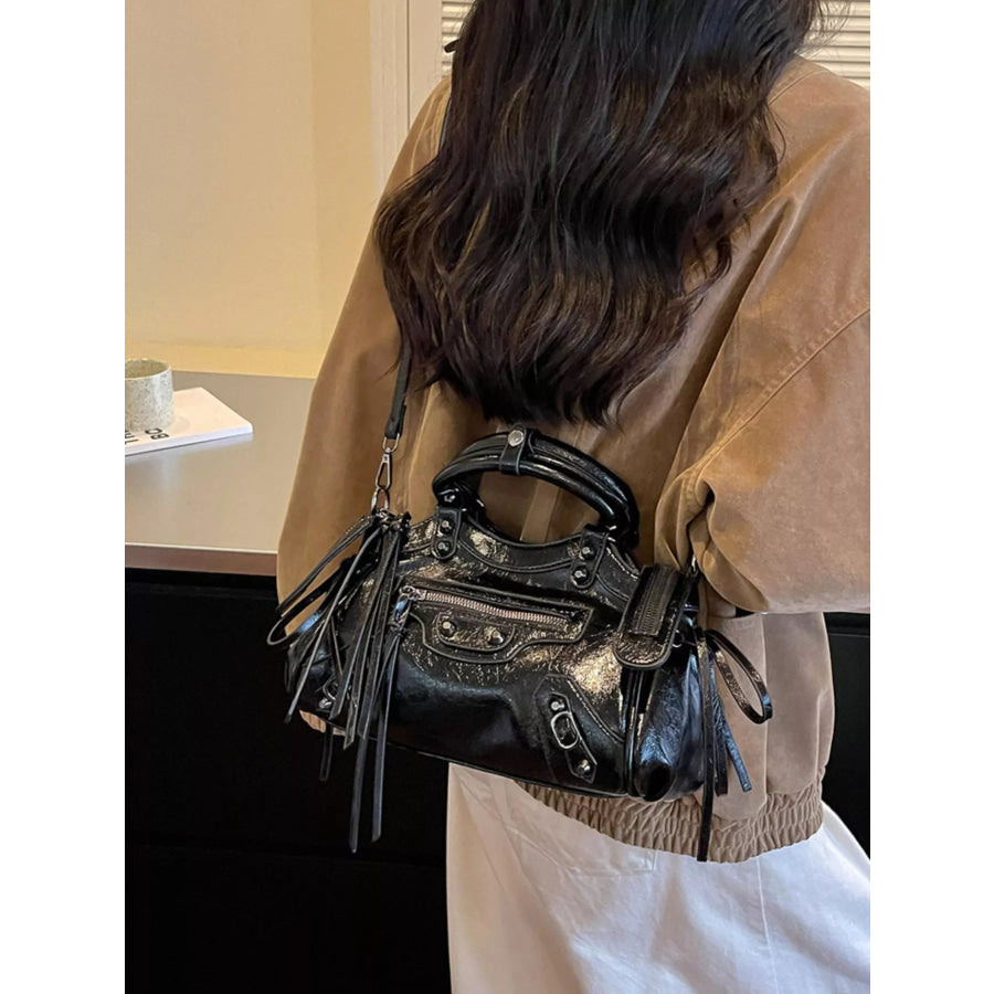 Tassel Leather Handbag Apparel and Accessories