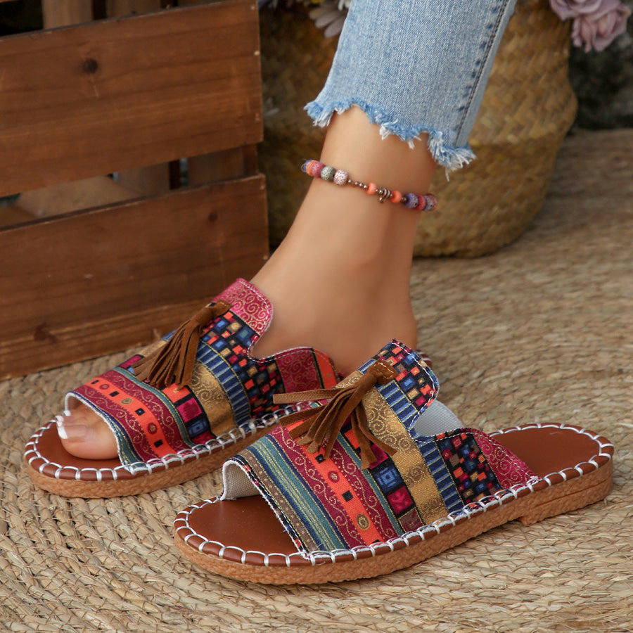 Tassel Open Toe Sandals Apparel and Accessories