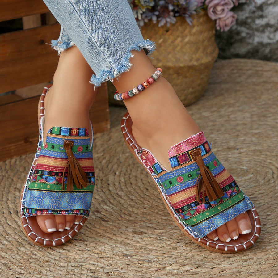 Tassel Open Toe Sandals Apparel and Accessories