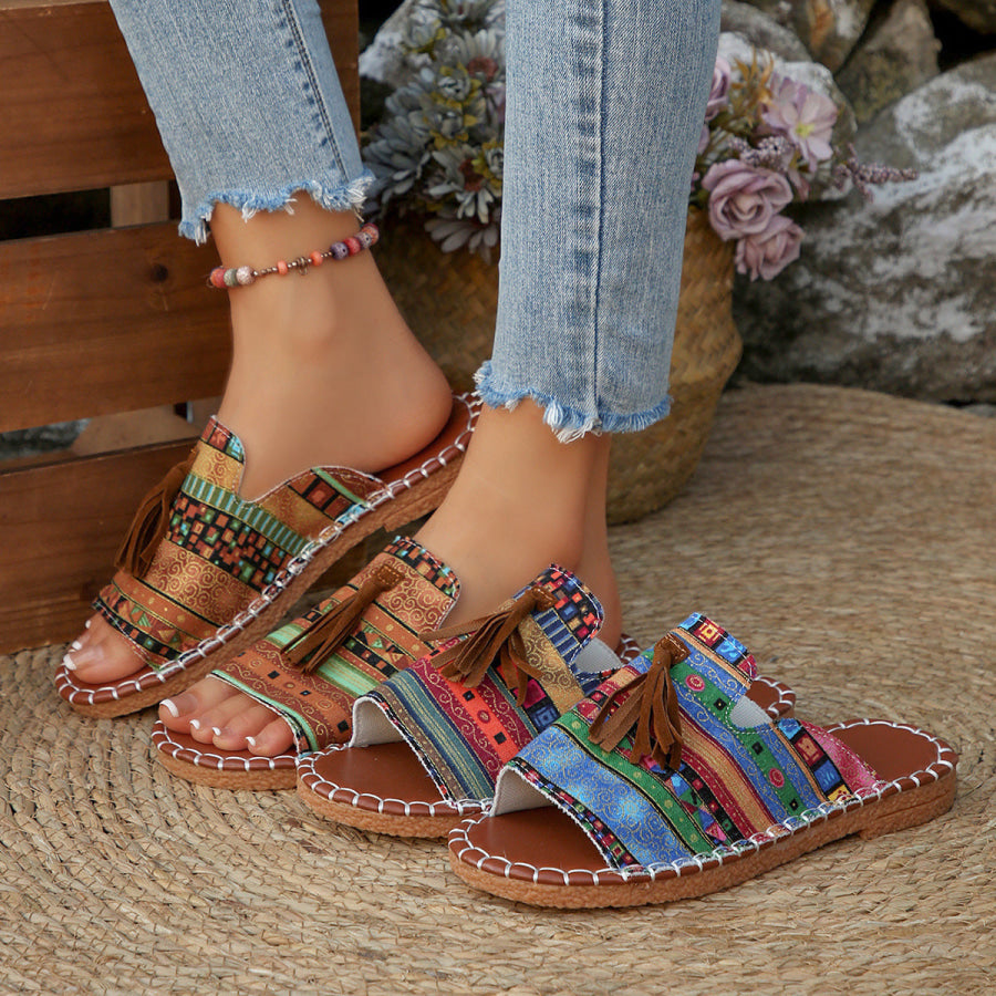 Tassel Open Toe Sandals Apparel and Accessories