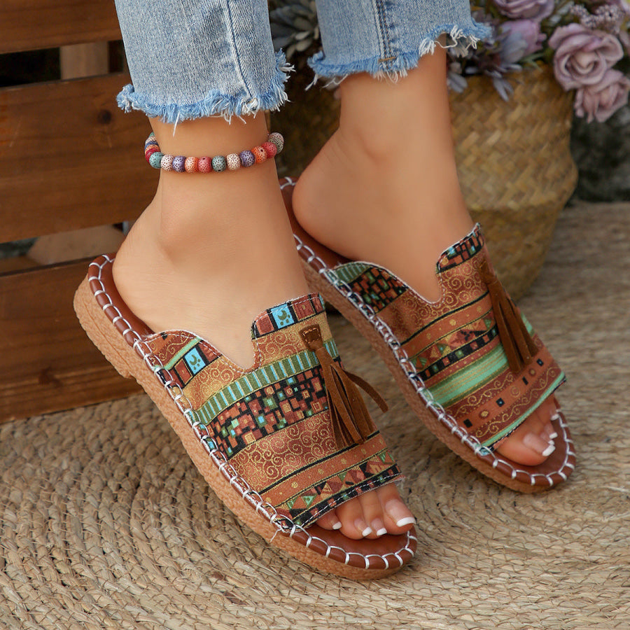 Tassel Open Toe Sandals Apparel and Accessories