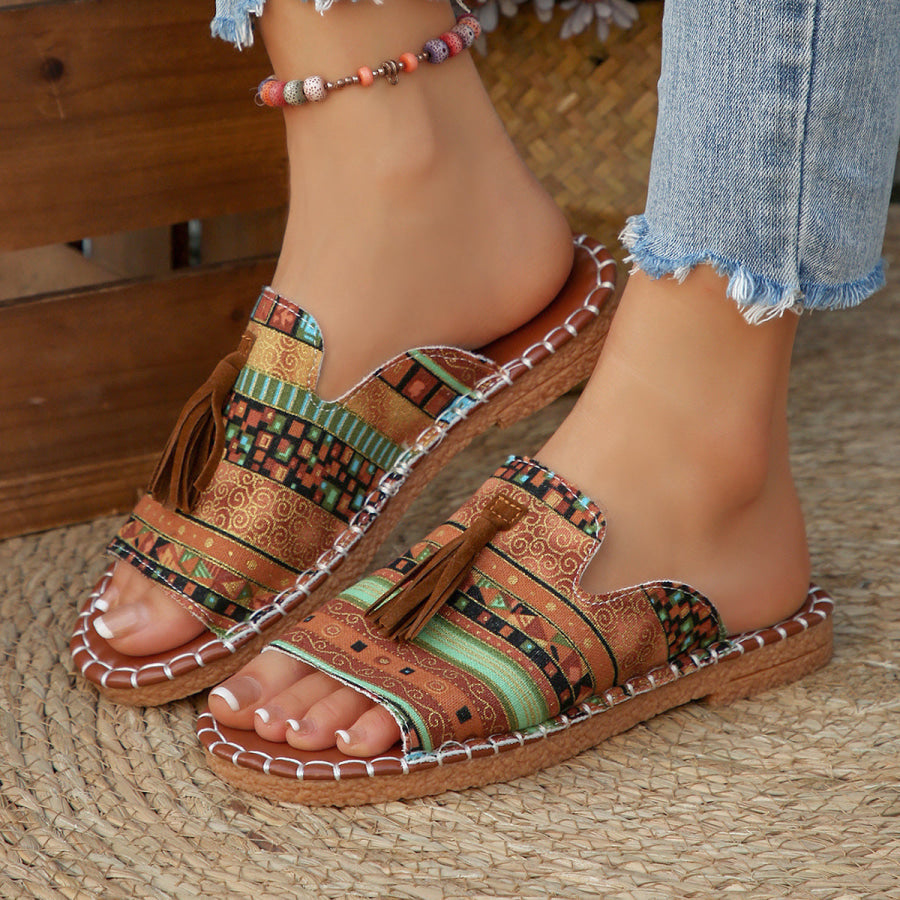 Tassel Open Toe Sandals Apparel and Accessories