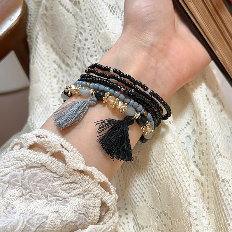 Tassel Rice Bead Bracelet Apparel and Accessories