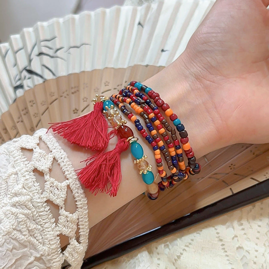 Tassel Rice Bead Bracelet Apparel and Accessories