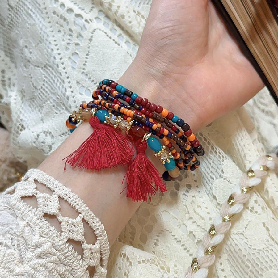 Tassel Rice Bead Bracelet Apparel and Accessories