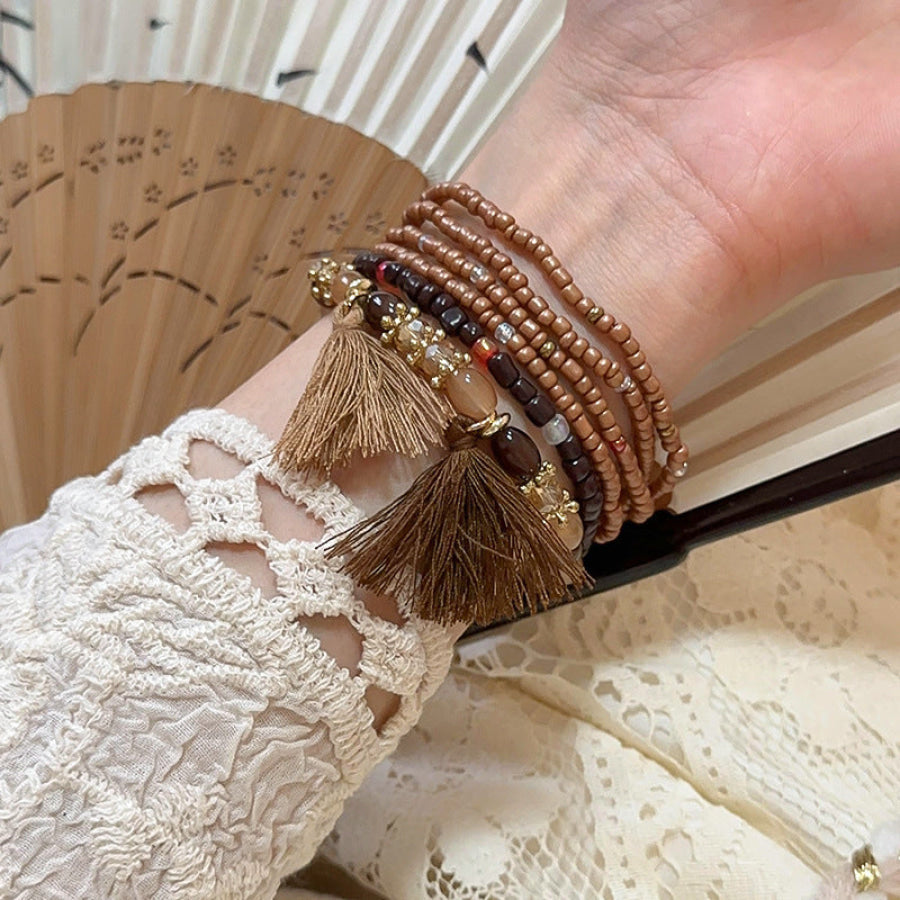 Tassel Rice Bead Bracelet Apparel and Accessories